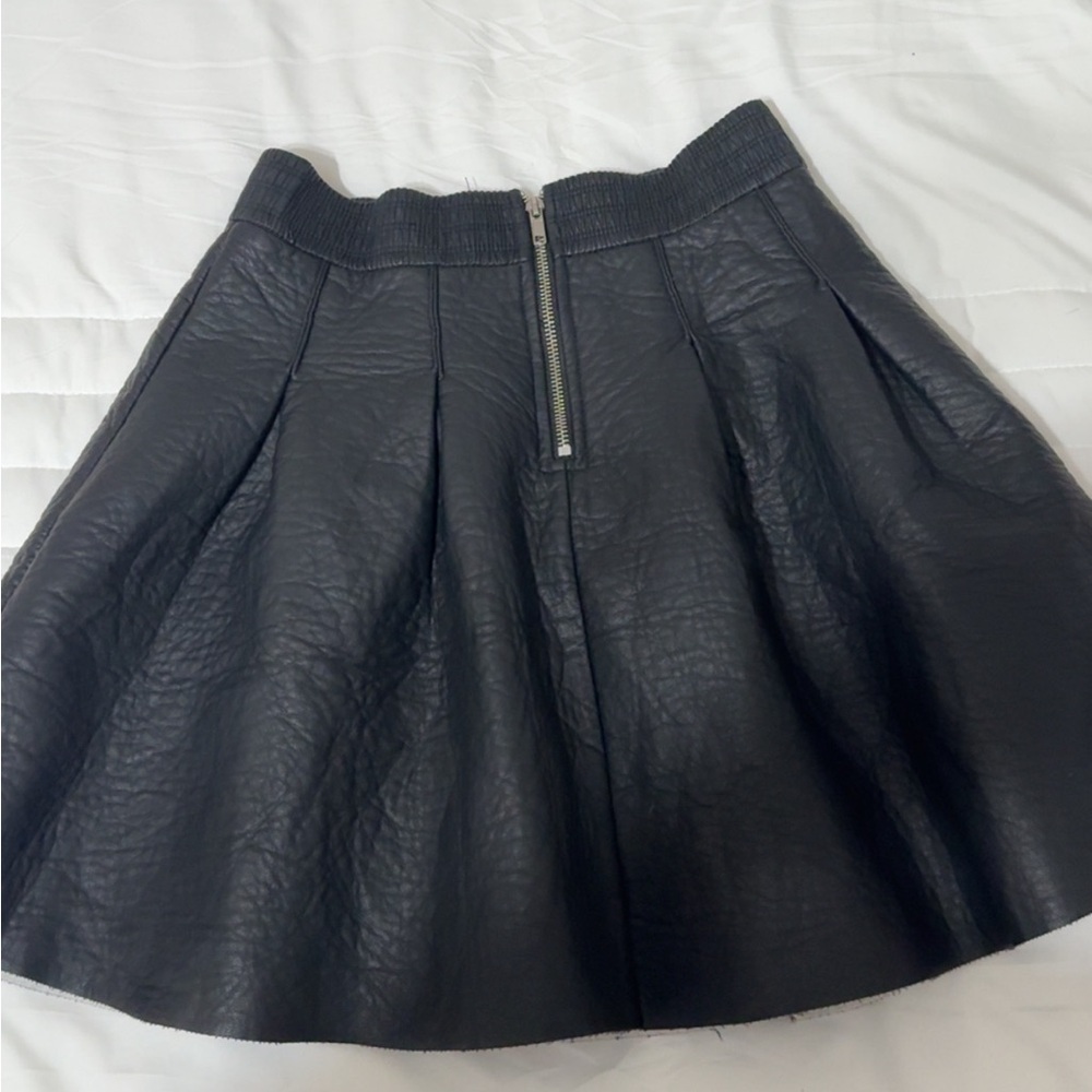H&M pleated faux leather skirt. Excellent condition